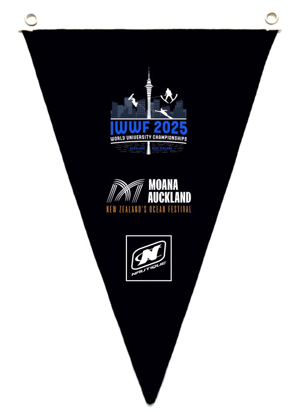 UniWorlds Black Canvas Pennant Flag