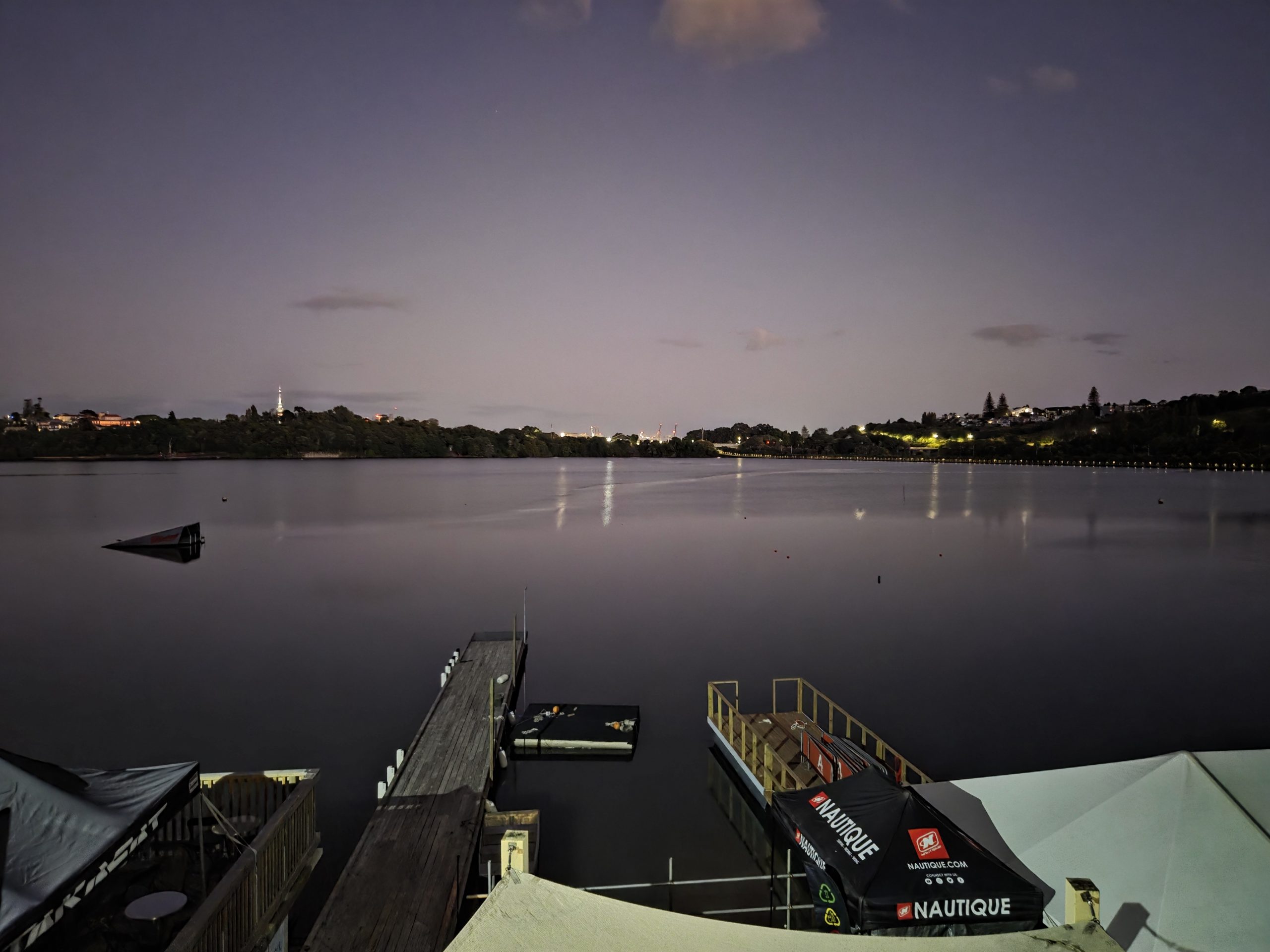 The clubhouse after dark