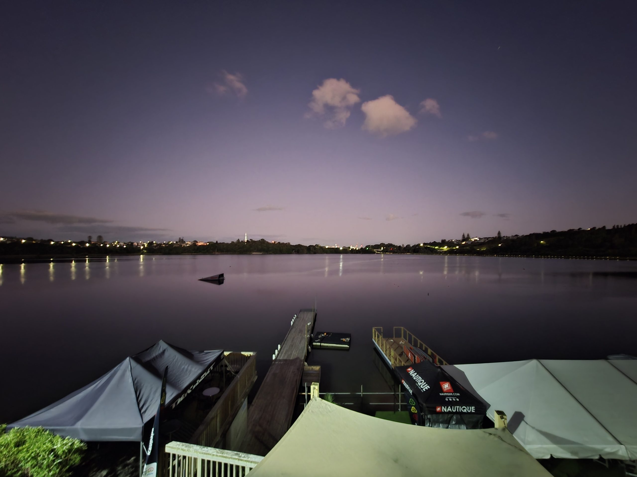 The basin at night