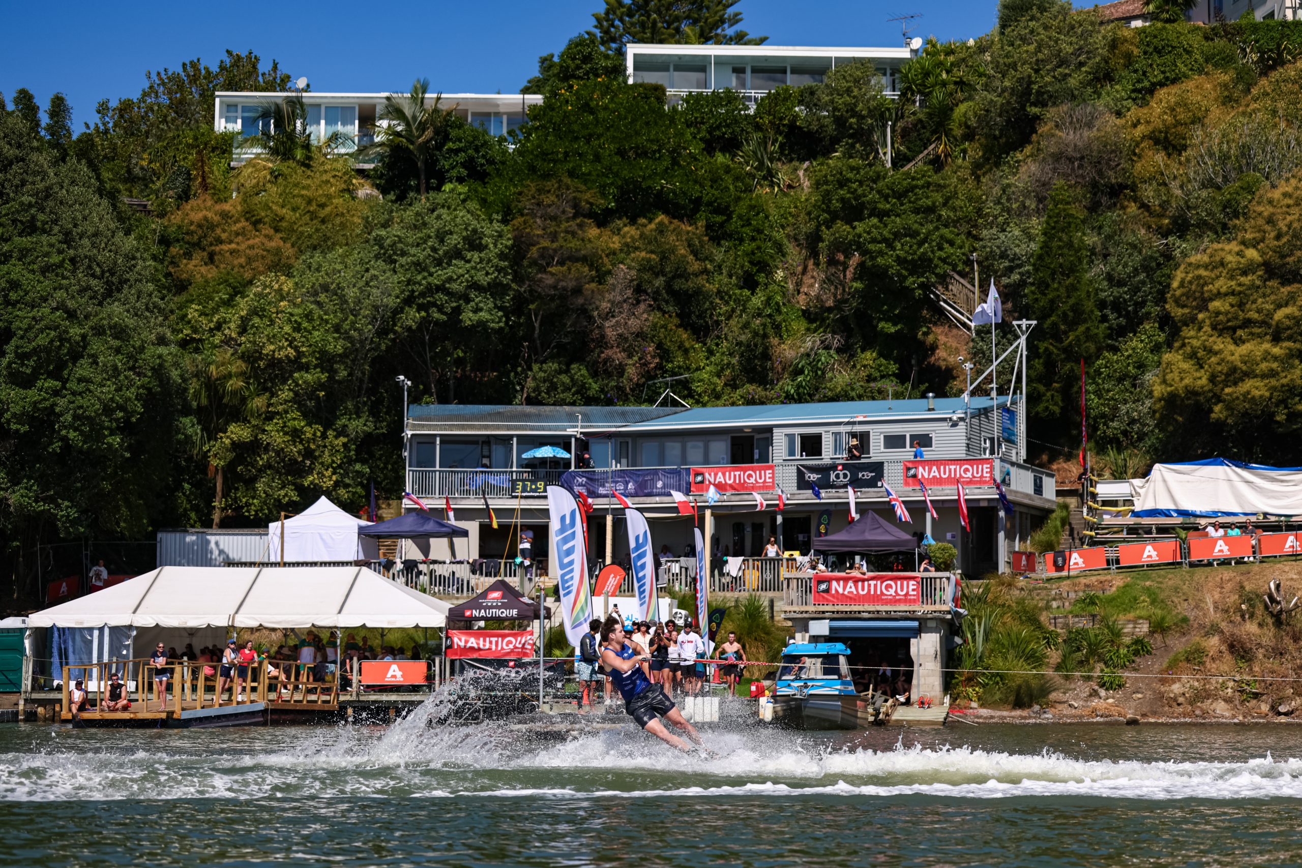 The clubhouse from the water