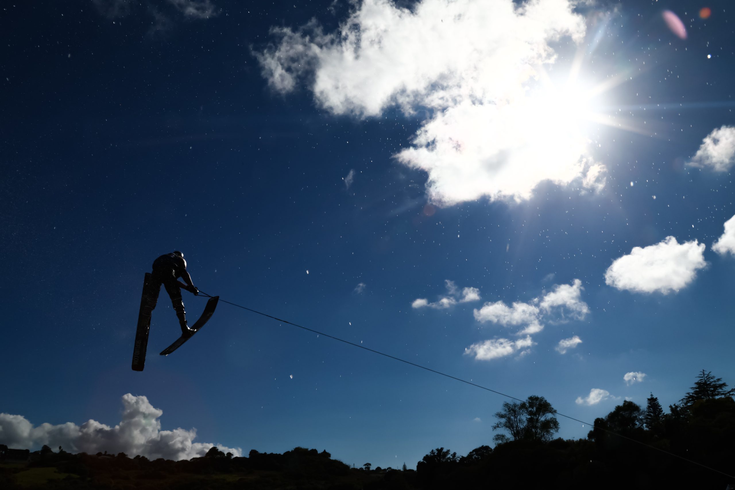 Jump skier in flight