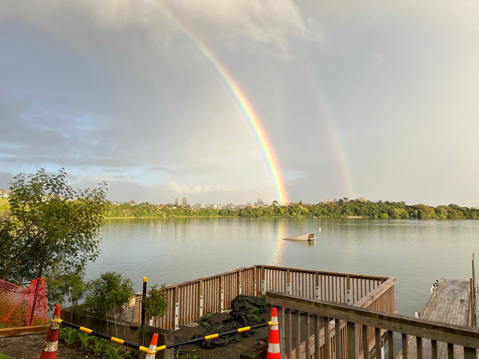 Rainbow over the basin